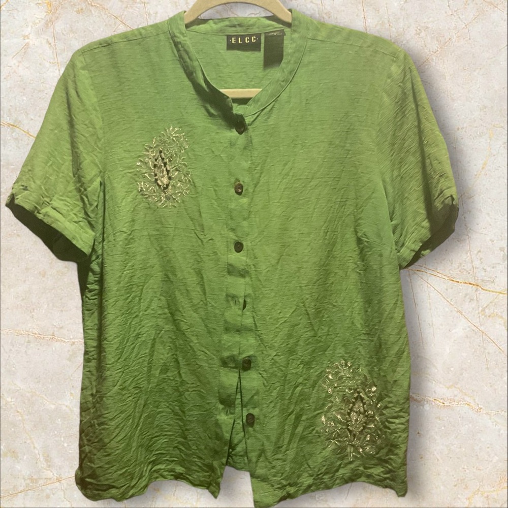 ELCC VINTAGE 100% SILK BLOUSE